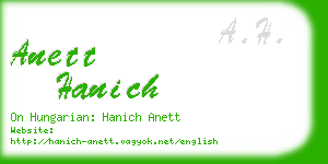 anett hanich business card